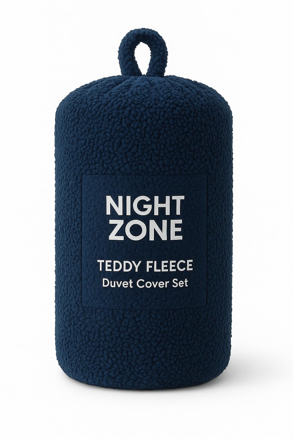 Nightzone Navy Teddy Fleece Duvet Cover Set With Pillow Case Thermal Fleece Warm Cosy Soft Fur Teddy Bedding Duvet Cover Set (, Double)