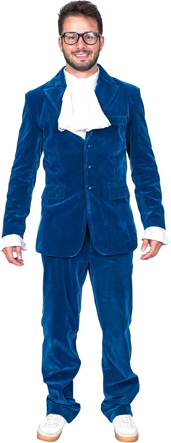 Adult Unisex 1960s Groovy British Spy Movie Character Halloween Cosplay Costume