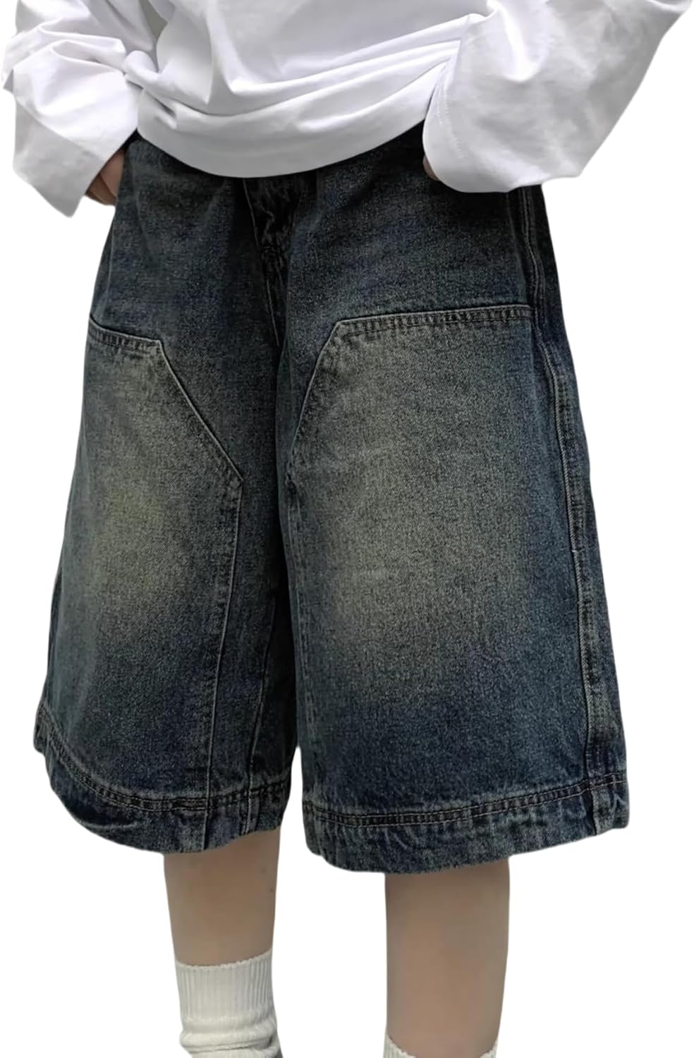 Mens Jorts Y2k Baggy Vintage Grunge Jean Shorts Hip Hop Streetwear Denim Shorts Summer Casual Skater Jorts - Image 3