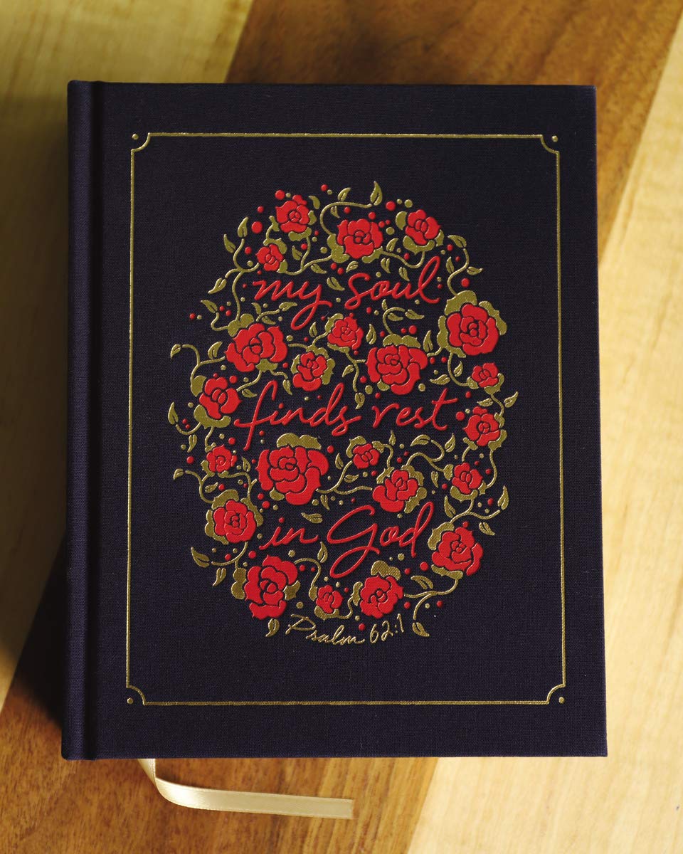 NIV, Journal the Word Bible for Women, Cloth over Board, Navy, Red Letter, Comfort Print: 500+ Prompts to Encourage Journaling and Reflection - Image 2