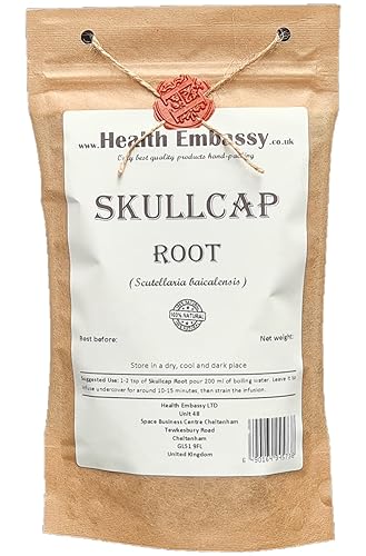 Miniatura 1 de Health Embassy Skullcap Root (Scutellaria baicalensis) Té de hierbas sueltas (3.53 oz)