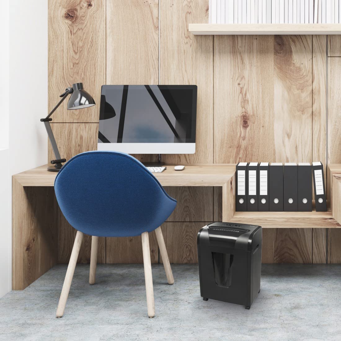 Hama |Trituradora de Papel con Nivel de Seguridad E-4, P-5, T-5, 20L, Negro | Premium M8, Dimensiones 35 x 24,6 x 51,9 cm, MAX. Nivel de Ruido: 62 db, MAX. Velocidad de Corte: 1,8 m/min