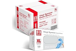 Basic Synmax Vinyl Exam Gloves: X-Large Size for Enhanced Protection and Comfort