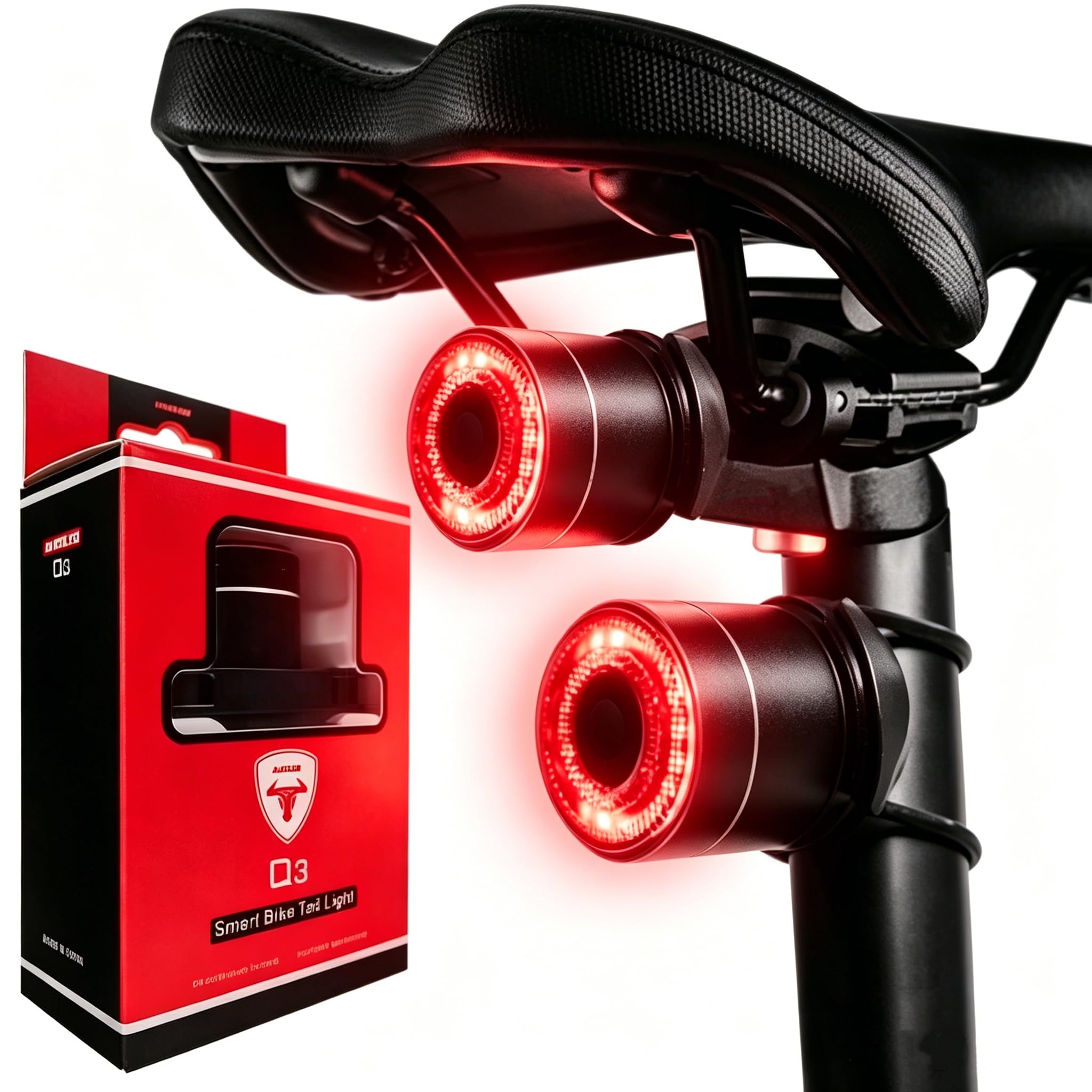 Luce Posteriore LED per Bicicletta - Nuovo 2026 - Fanale USB Ricaricabile con Freno Intelligente - Luce Bici Corsa Super Luminosa - 4 Modalità - Faro Posteriore Ciclismo - Smart Light per MTB