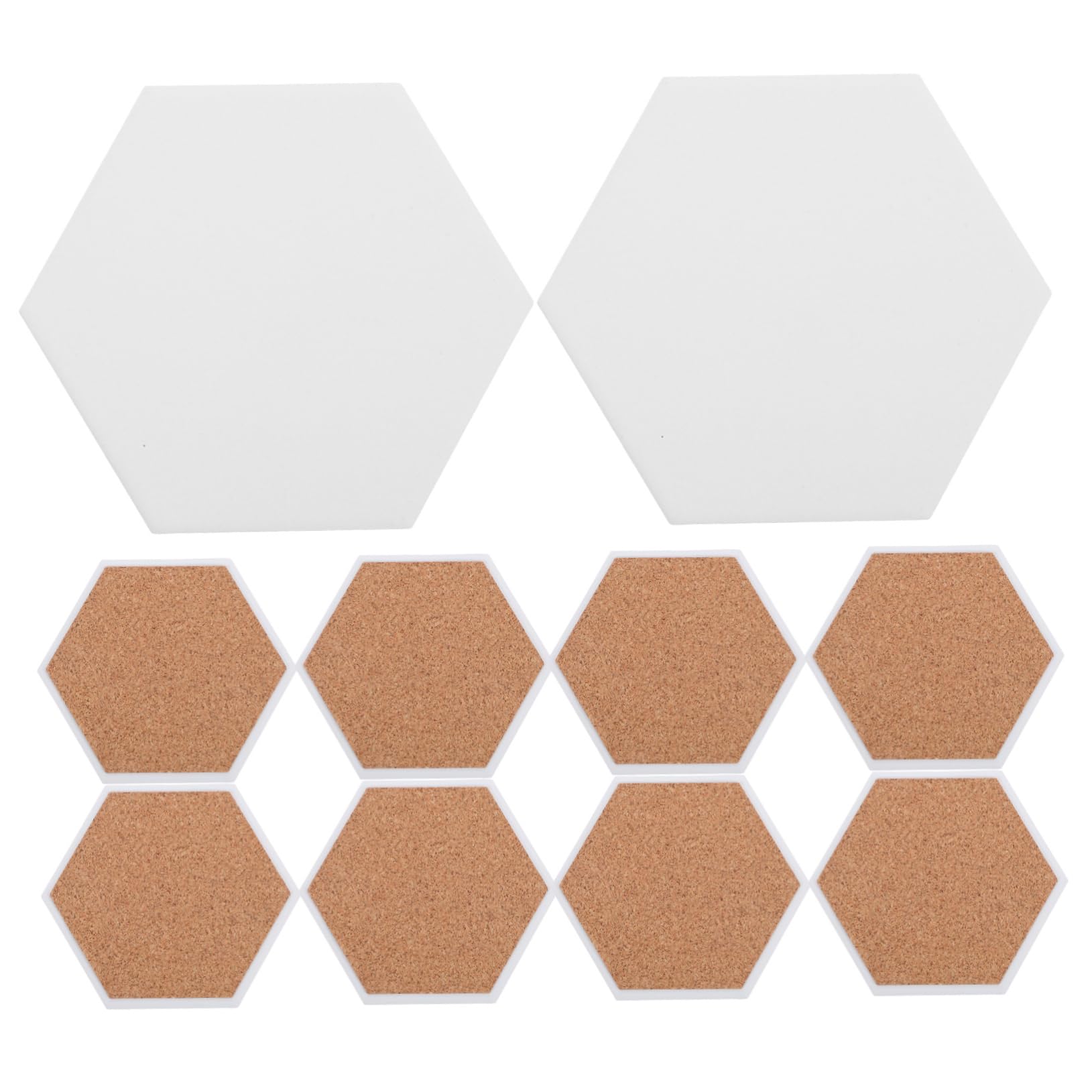 Sottobicchieri Esagonali in Ceramica Chiari, Set da 10