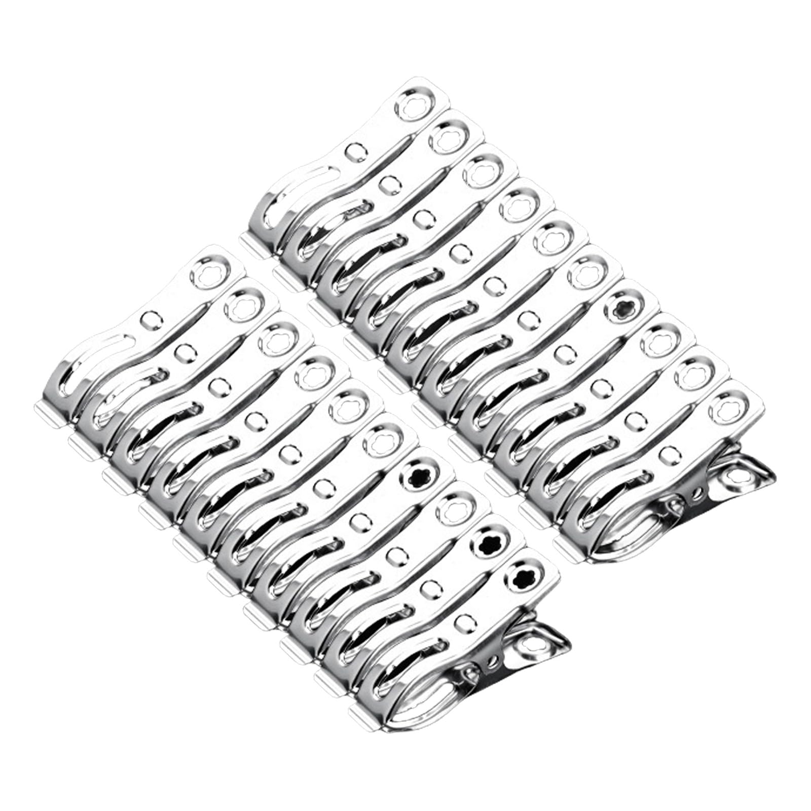 20 mollette in acciaio inox con molla in metallo, clip in acciaio inox, per lavanderia, artigianato, cucina e organizzazione domestica, clip per vestiti