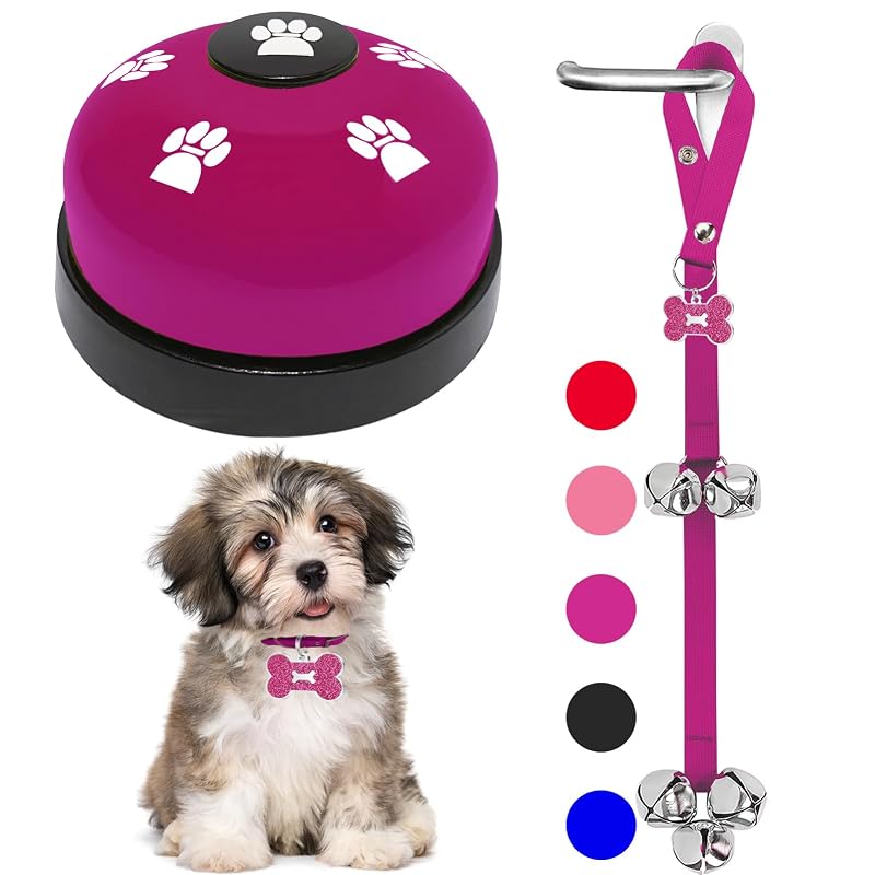 Campainha para Cães em Aço Inoxidável para Treinamento KEXIAVA Dark Purple, Pacote com 2