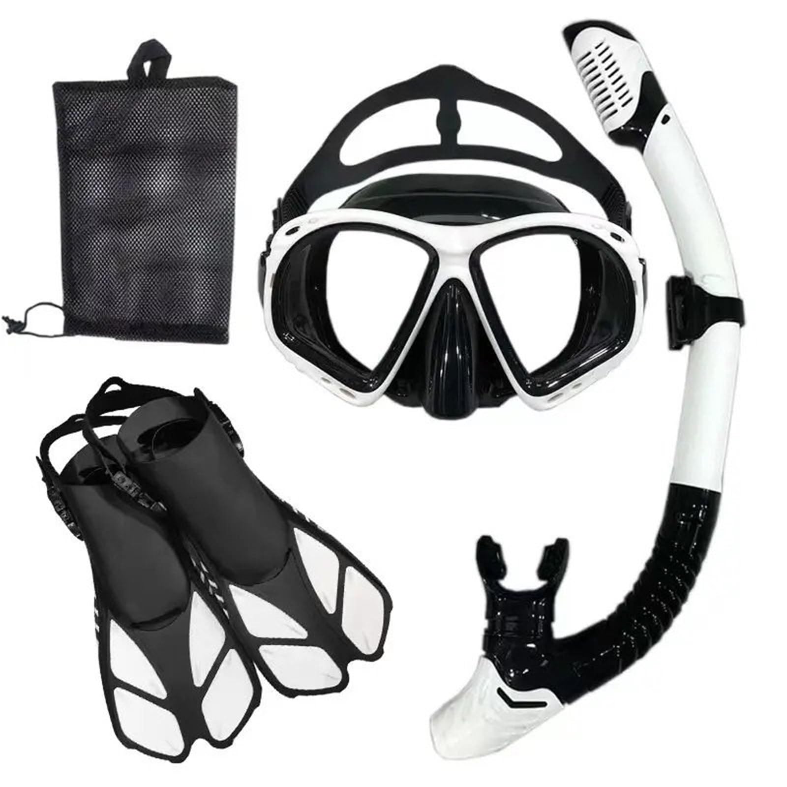 Máscara de Snorkel Buceo Máscara de Buceo y Gafas de Buceo con Tubo de respiración, Conjunto de Tubo de natación para Adultos Unisex