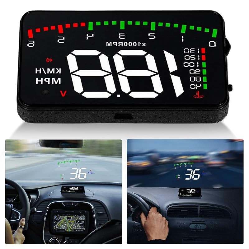 HUD Display Head-Up Display P SEPEY com alerta de excesso de velocidade – 1 unidade