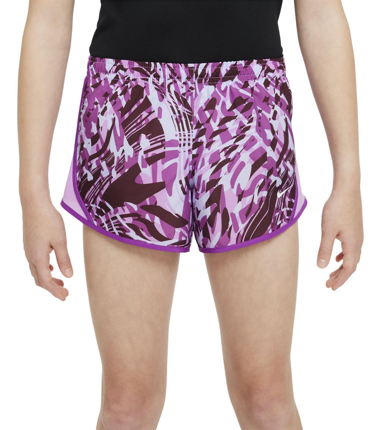 Nike Big Girls' (7-16) Dri-Fit Tempo Running Shorts (US, Alpha, Large, Regular, Rush Fuchsia/Grand Purple)