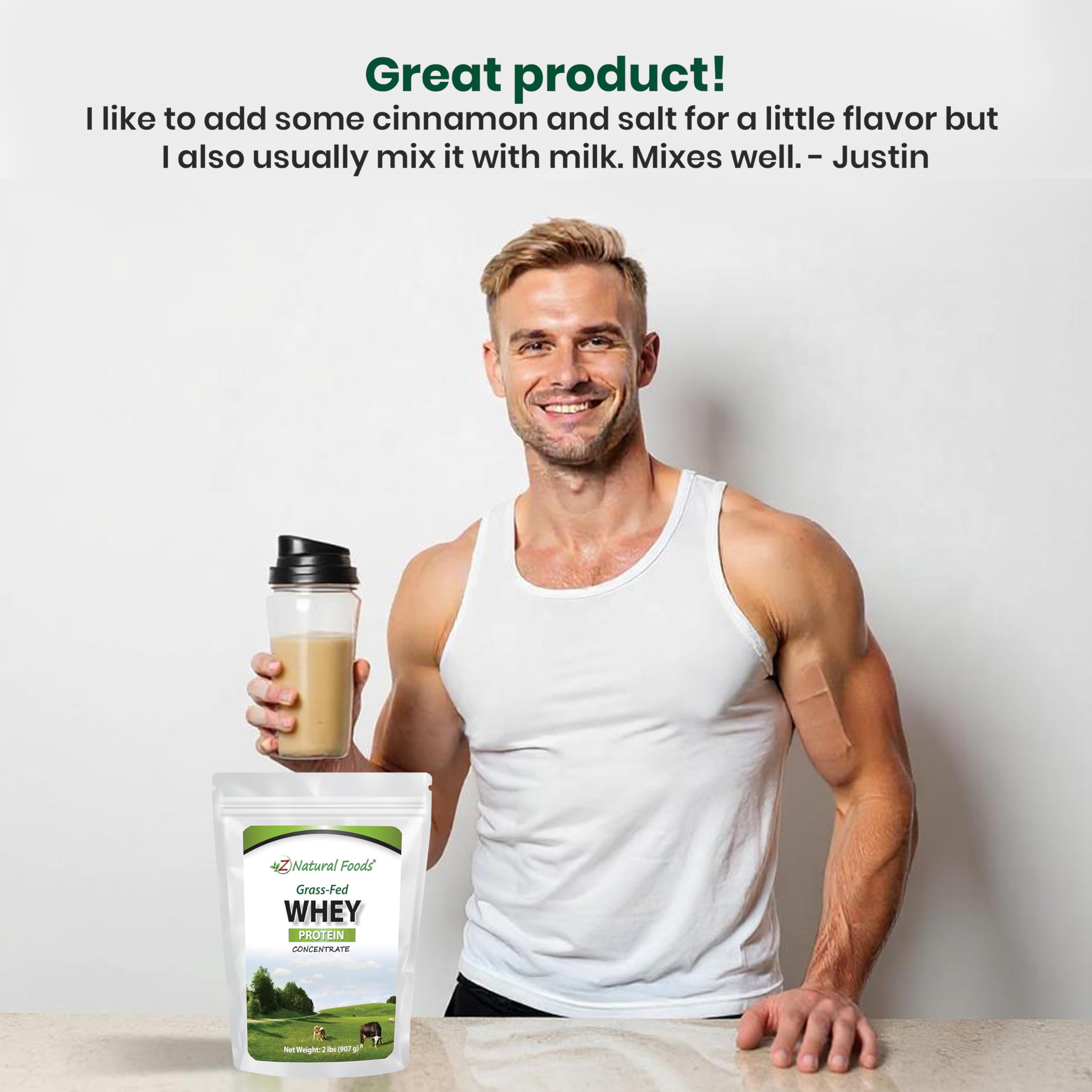 Z Natural Foods Grass-Fed Whey Protein Concentrate - Cold Processed, 5 lb — Amazon image 12