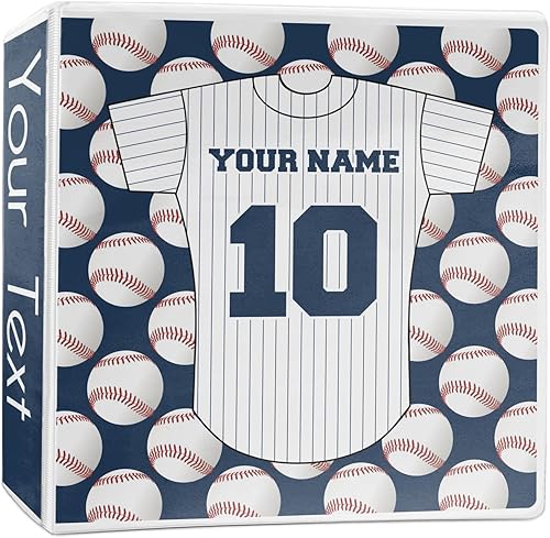 Carpeta personalizada de 3 anillas de jersey de béisbol - 2 pulgadas