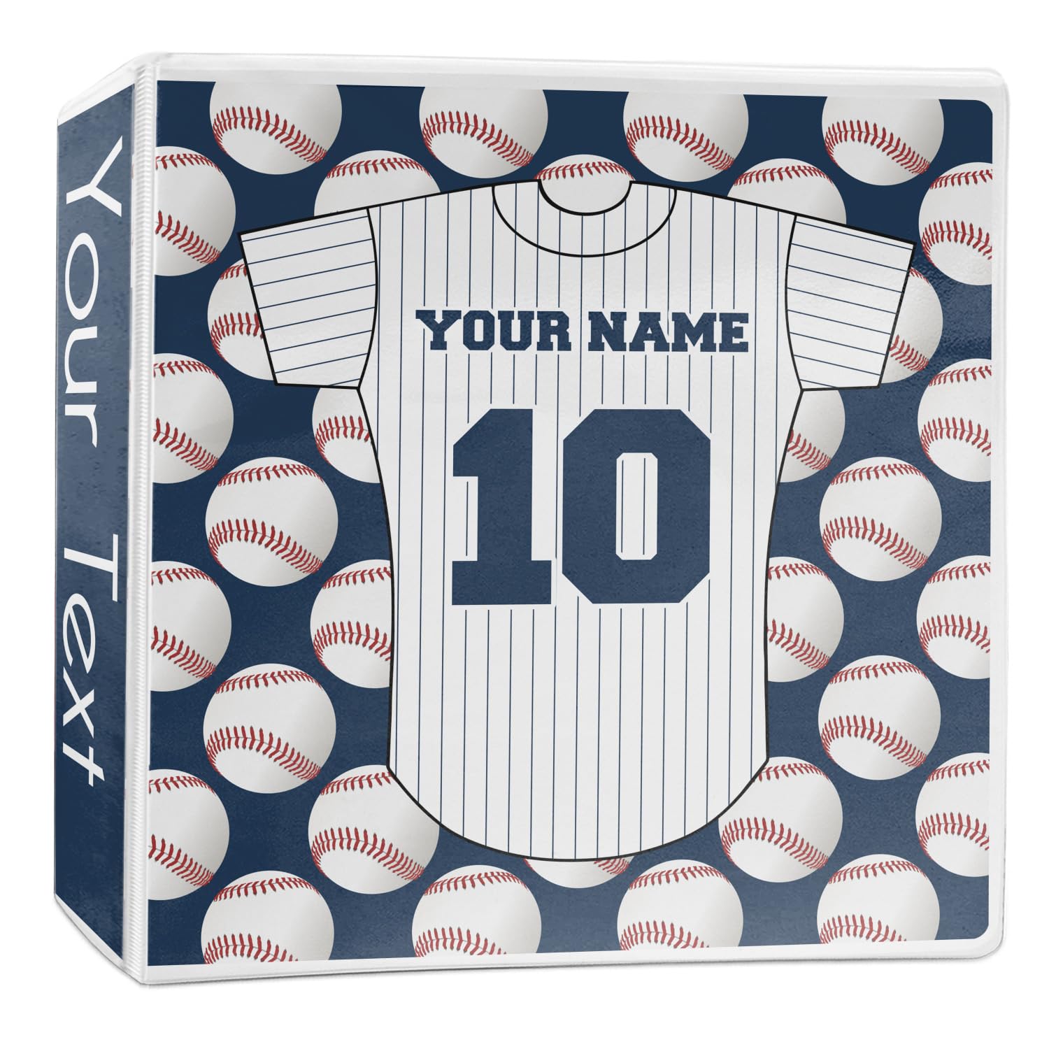 Personalized Baseball Jersey 3-Ring Binder - 2 inch