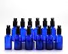 YIZHAO 30ml Blue Glass Spray Bottle for Essential Oils, Small Empty Fine Mist Spray Bottle, for Cleaning, Aromatherapy, Cosmetic Sprays, Hair –12 Pcs