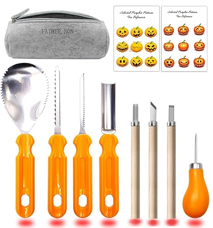 FATHER.SON Halloween Pumpkin Carving Kit Pumpkin Carving Tools pumpkin decorating kits