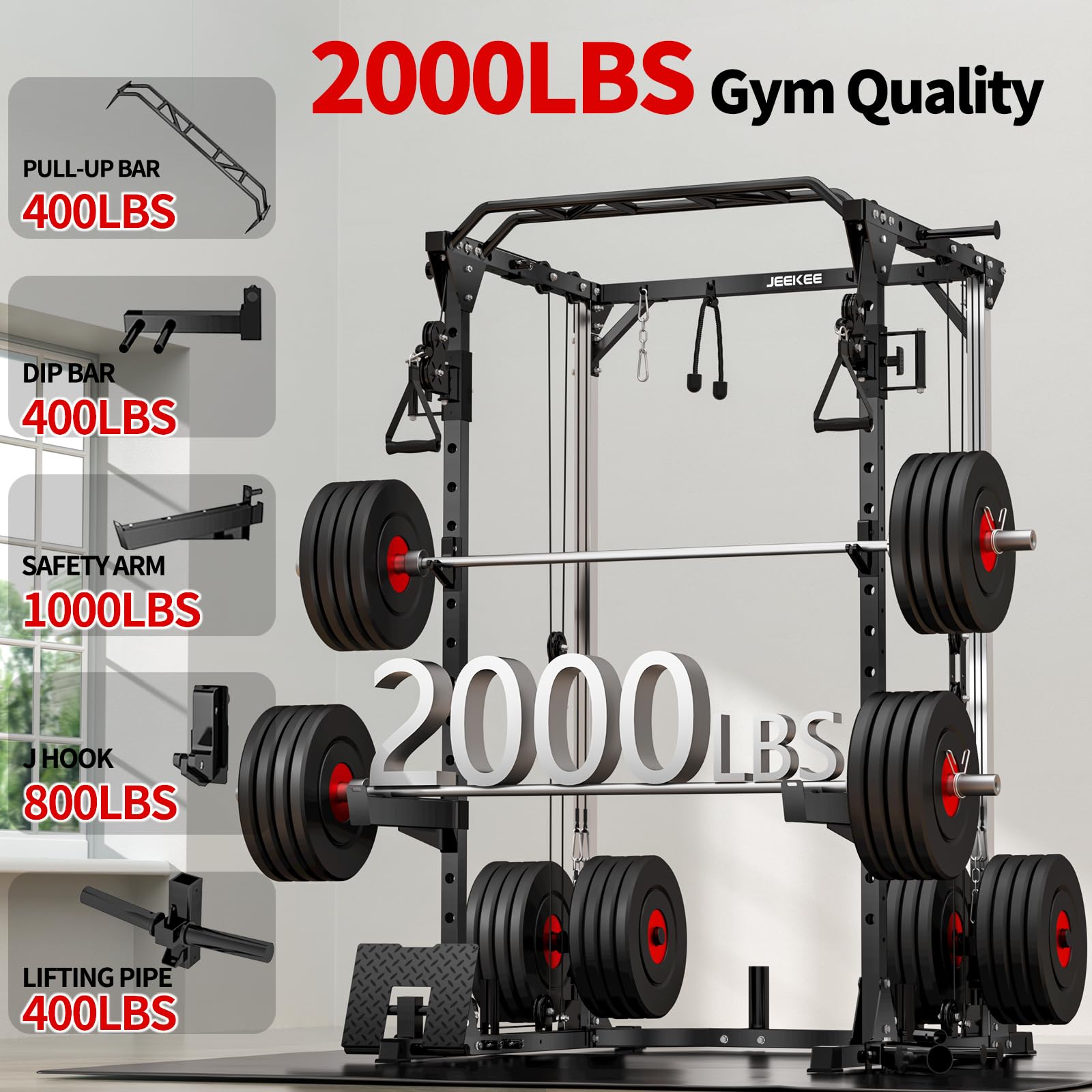 ウエイトトレーニング weight lifting cage, bars and weights Amazon.com: JEEKEE Power Cage with Bench and 230LB Black Olympic