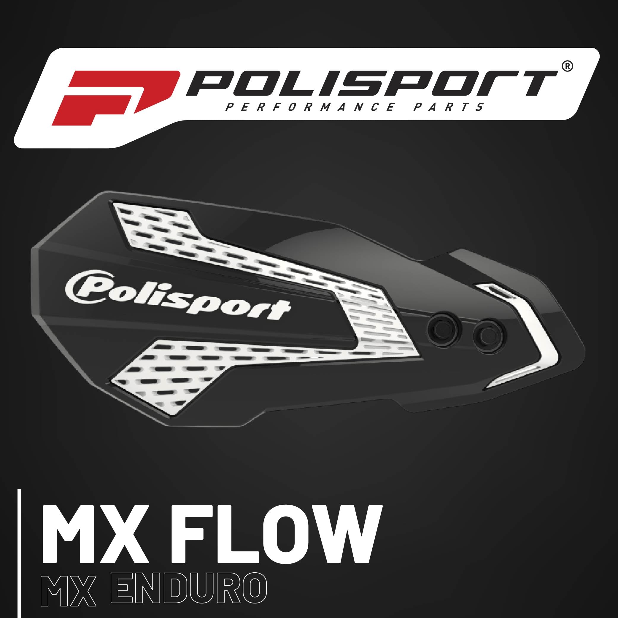 HANDGUARDS MX FLOW BK/WH