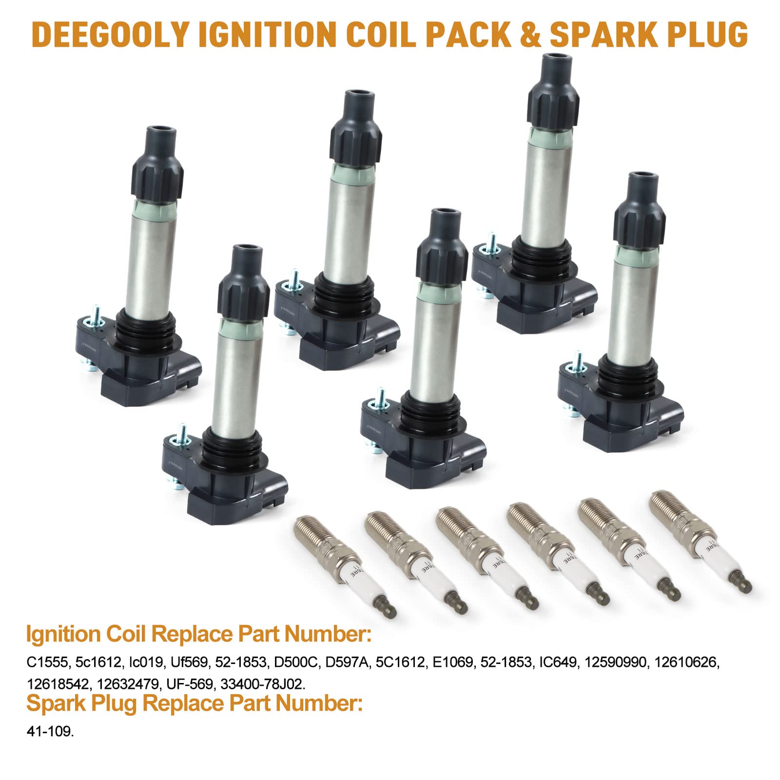 For 6x D515C 12632479 12590990 Ignition Coil & Spark Plug GMC - Foto 9