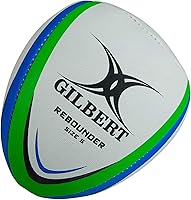 Gilbert Rebounder Rugby Training Half Ball Size 4 - Solo Passing Practice Ball for Skill Development