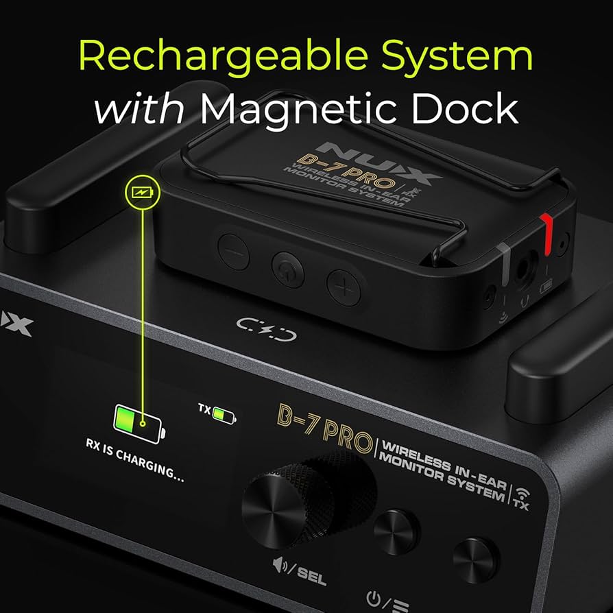 NUX B-7 PRO ワイヤレスイヤモニシステム Amazon.com: NUX B-7 Pro Stereo Wireless in-Ear Monitor