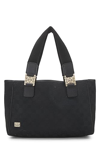 Gucci, Pre-loved Black Original GG Canvas Pop Tote, Black
