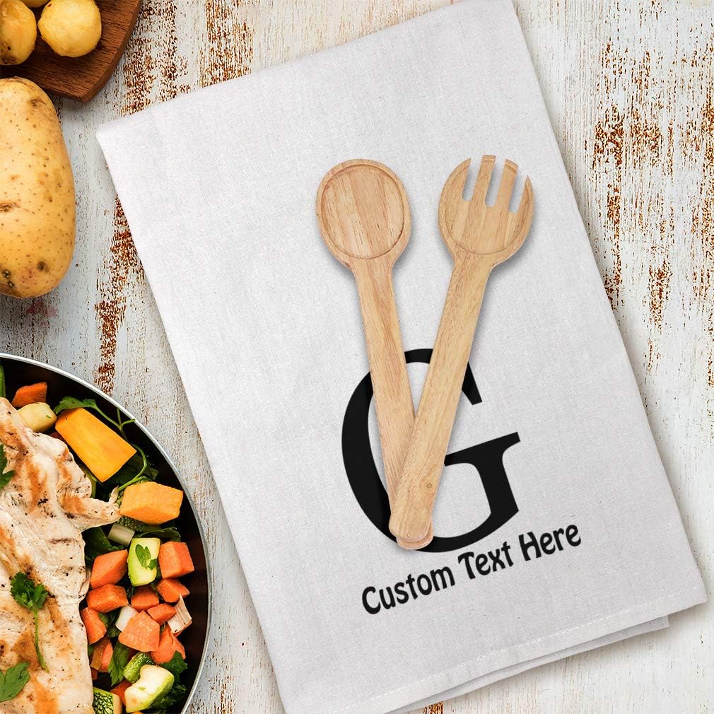 Style In Print Custom Decor Flour Kitchen Towels Alphabet Letter Monogram G Typography & Symbols Letters Cleaning Supplies Dish Towels Personalized Text Here