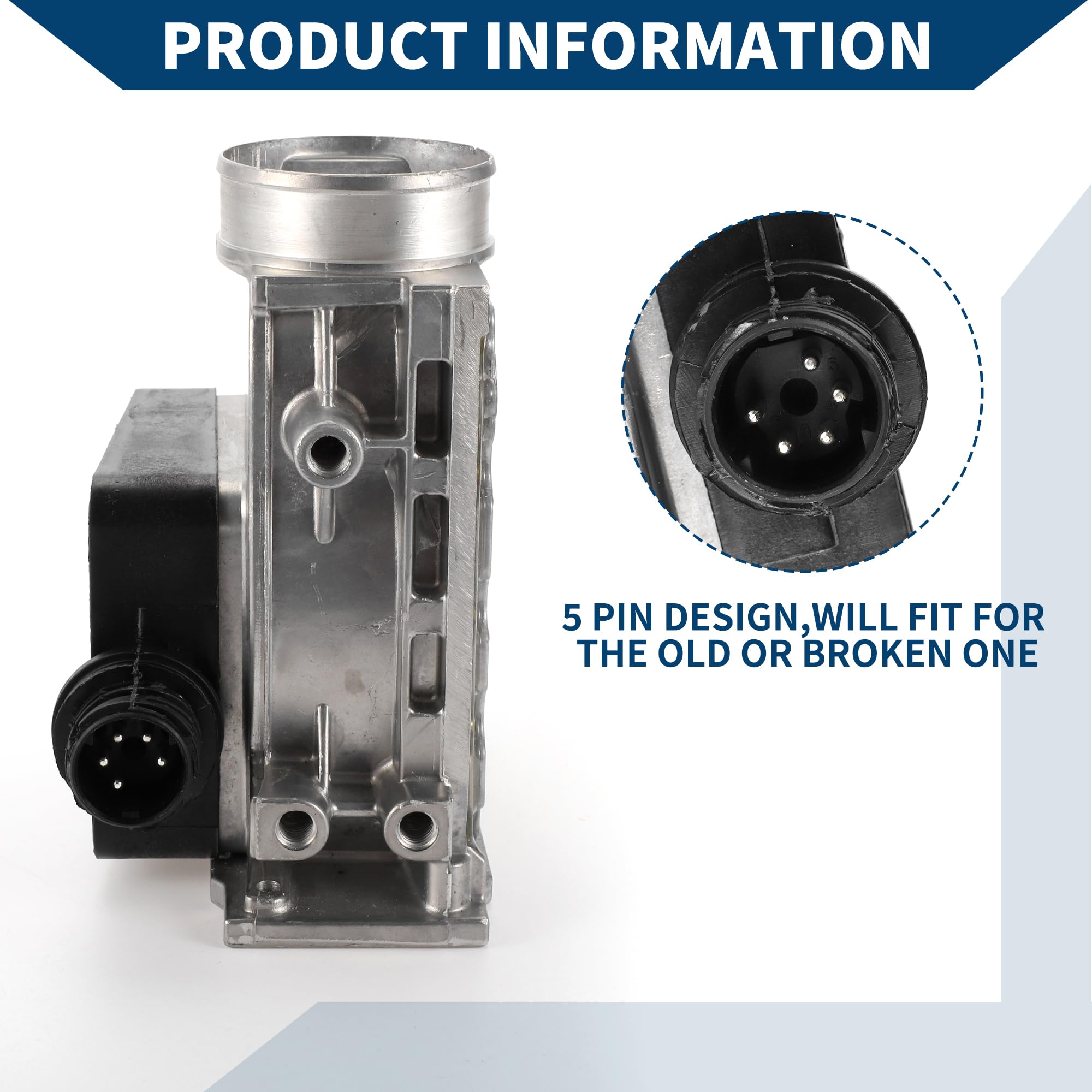Sensor De Flujo De Aire Masivo Para BMW E36 1 Pc | Color Plateado, Material Plástico Y Metal, 5 Pines, No.13627547975, Para E30 M40 M43, Reemplazo Directo, Duradero