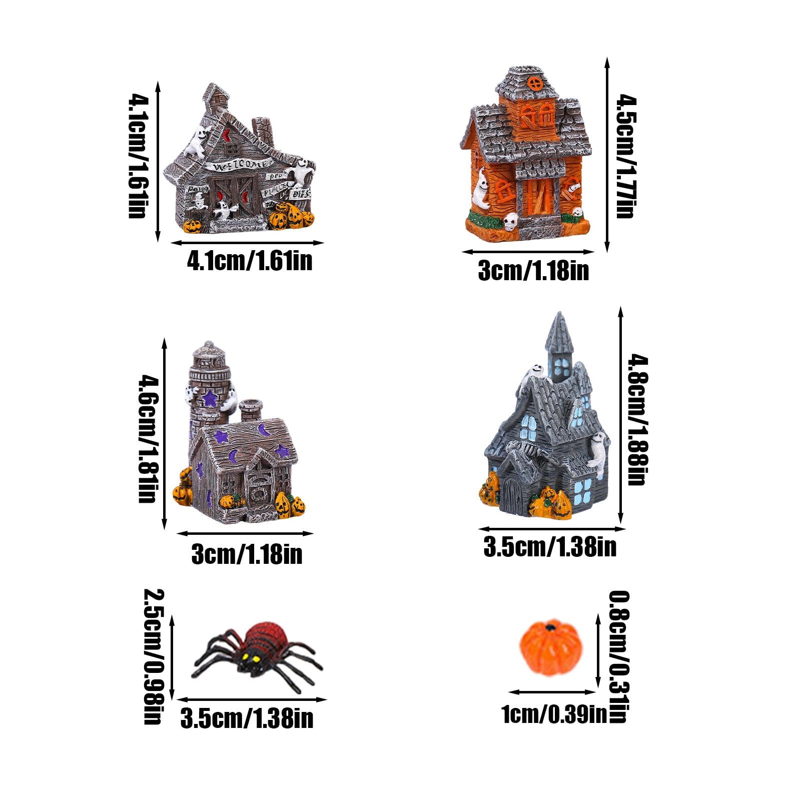 Glitzhome 11"H Lighted Resin Table Village Decor, Halloween Haunted House Decor, Tabletop Decoration - View #5