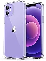 Vista 15 de ULAK Funda transparente para iPhone 12/iPhone 12 Pro, híbrida protectora delgada, transparente, antiarañazos, absorción de golpes, funda protectora