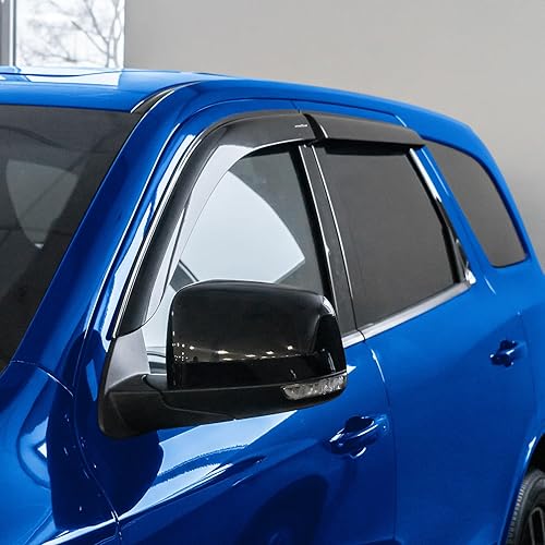 Miniatura 5 de Goodyear GY003275 - Deflectores de ventana inastillables para Dodge Durango 2011-2023, protectores de lluvia con cinta, viseras de ventana, visera