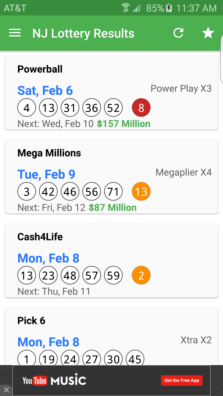 NJ Lottery Results App on the Amazon Appstore