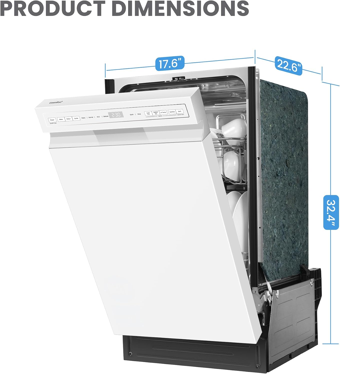  18 Inch Built-in Dishwasher, Energy Star & NSF, Stainless Steel Tub thumbnail