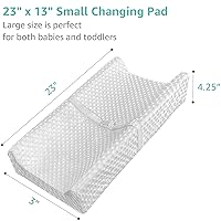 Vista 2 de YENING Mini cambiador pequeño de 23 x 13 pulgadas con funda lavable, cambiador de pañales impermeable para bebé, tapete para tocador y mesa