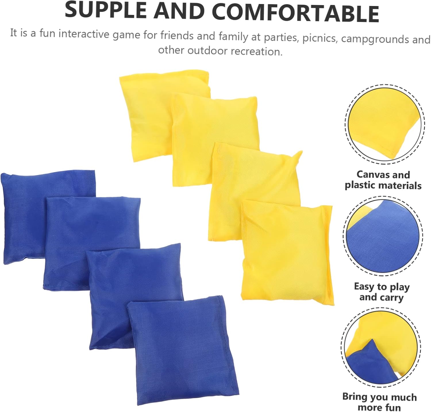 8pcs Bean Bag Toss Game for Boys and Girls Small Beanbags Outdoor Boys and Girls Games Tossing Bean Bags Physical Coordination
