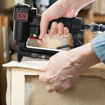 AEROPRO Tools T50J 20 Gauge Wide Crown Air Stapler Pneumatic Staple Gun, 1/4-Inch to 9/16-Inch Upholstery Stapler for Upholstering, Woodworking and DIY Projects