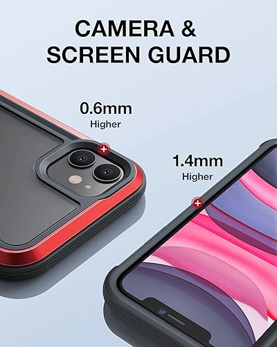 Miniatura 5 de Raptic Shield - Funda protectora transparente a prueba de golpes, probada contra caídas de 10 pies, marco de aluminio duradero, tecnología
