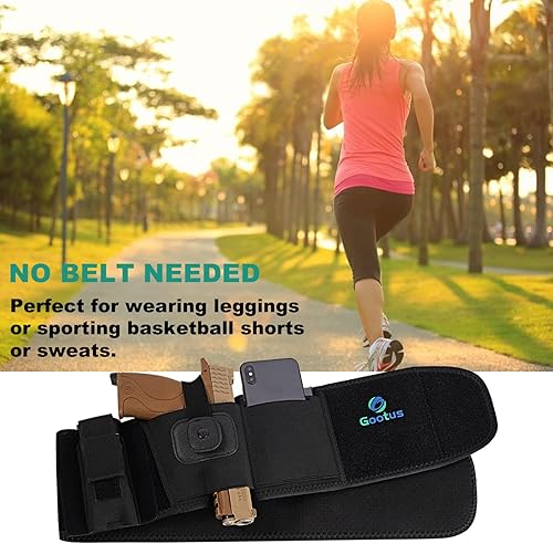 Miniatura 7 de Gootus - Faja unisex con funda oculta para arma hecha de neopreno transpirable - Apta para pistolas Glock, Ruger LCP, S&W M&P 40 Shield Bodyguard,