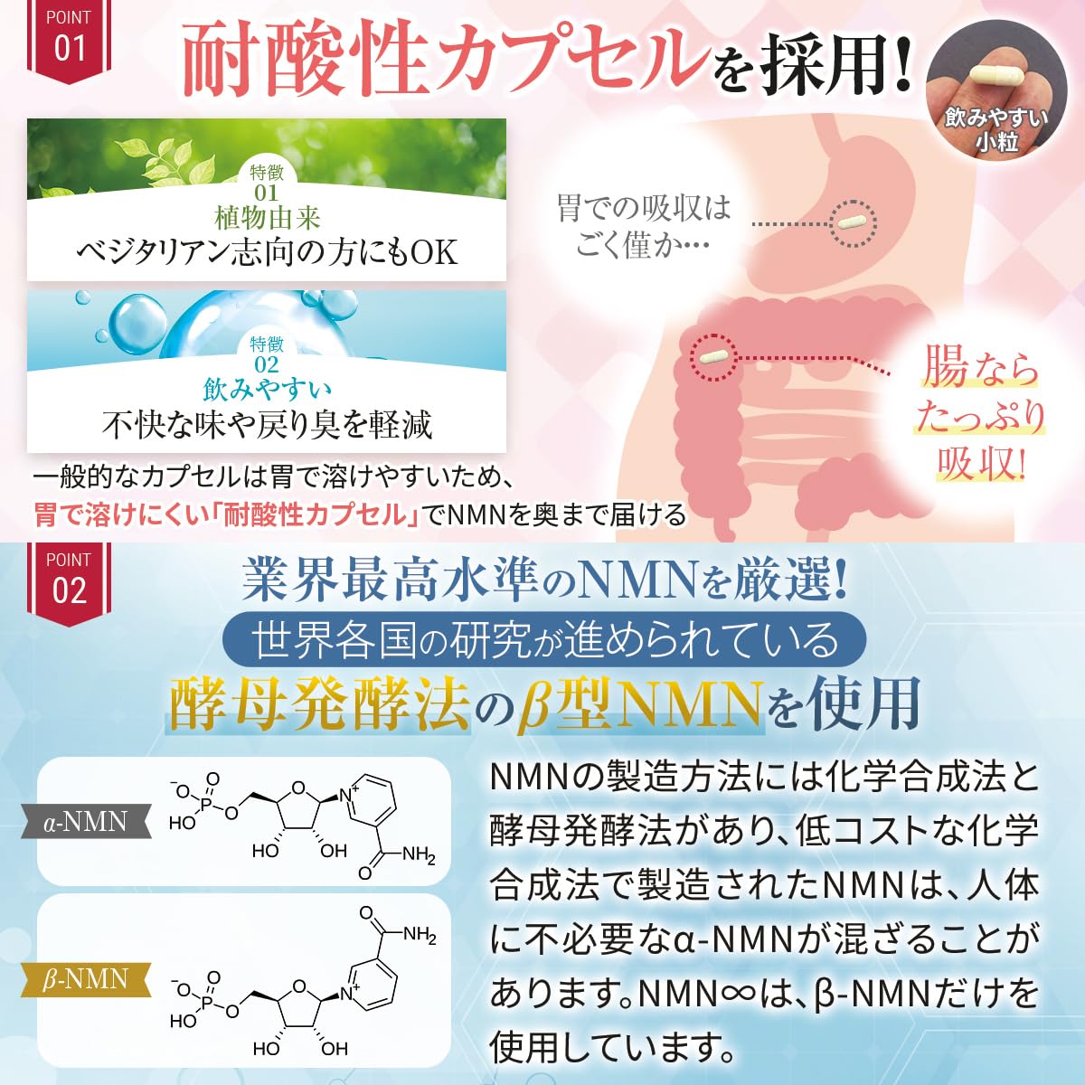 Amazon | NMN サプリ 日本製 22500mg 最高純度99.9%以上 (1粒に250