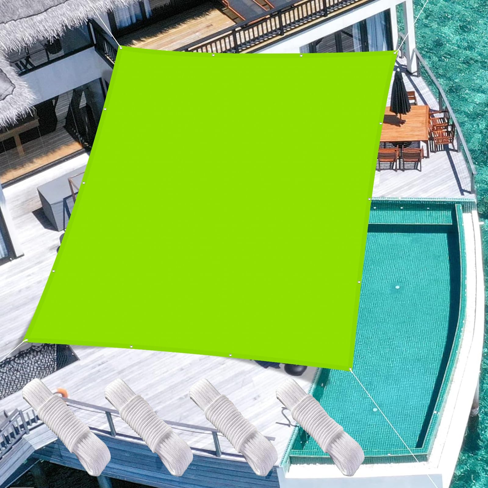 Voile d'ombrage jardin 2x4 m pour des après-midis au frais sur la terrasse