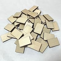 Spansee 50PCS Blank Mini Wooden Books for Dollhouse Miniature Bookshelf Crafts - DIY Tiny Book Accessories