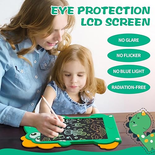 Miniatura 3 de ACAMMZAR Tableta de escritura LCD, tablero de dibujo colorido de 8.5 pulgadas, tablero de dibujo de dinosaurios, regalos de cumpleaños de Navidad