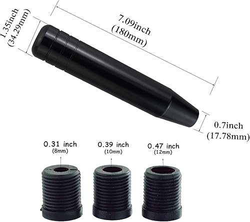 Miniatura 69 de Abfer Pomo de palanca de cambios larga para automóvil, pomos de palanca de cambios con peso, palanca de cambios de metal para la mayoría de Plateado