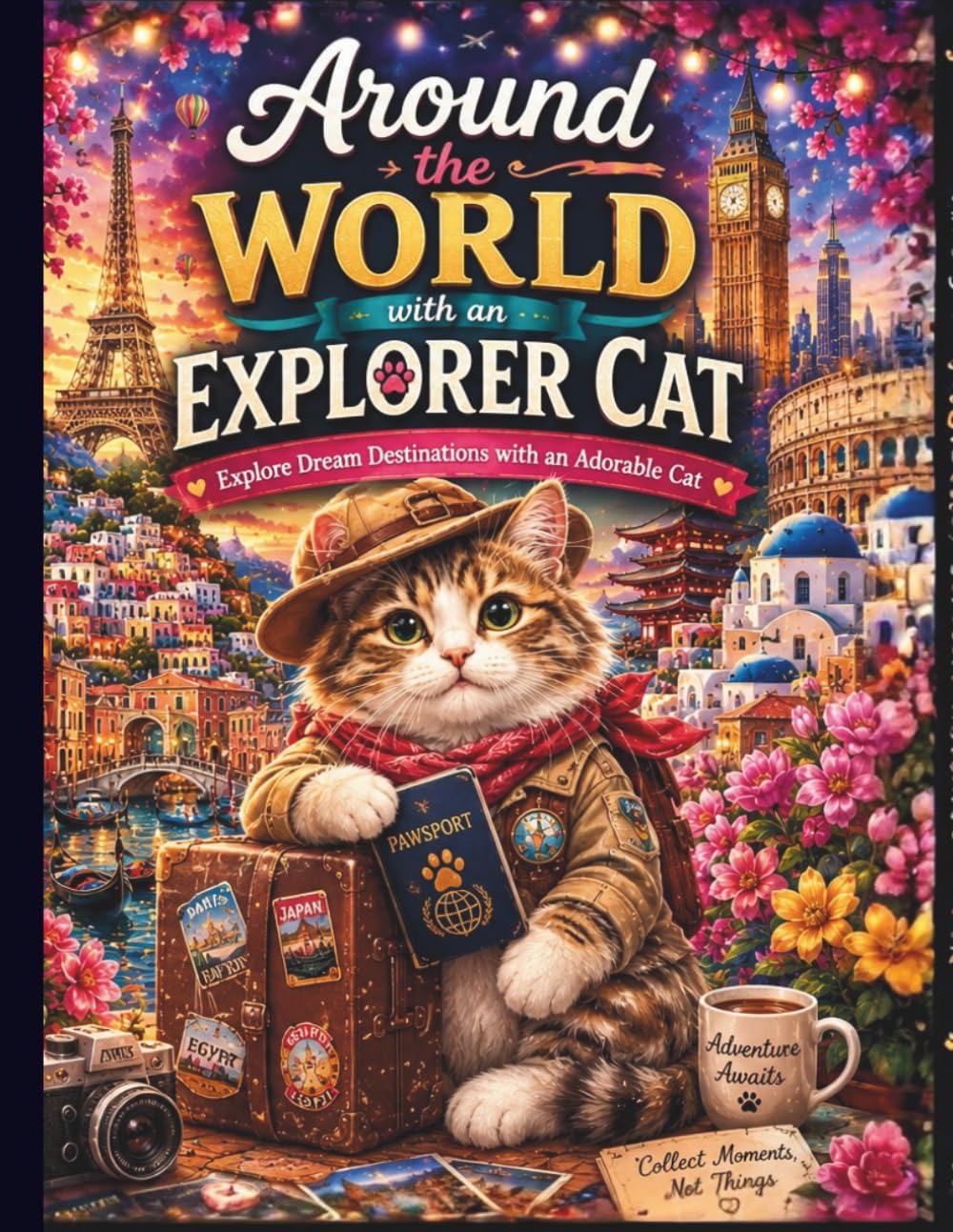 Around the World with an Explorer Cat: Explore Dream Destinations with an Adorable Cat
