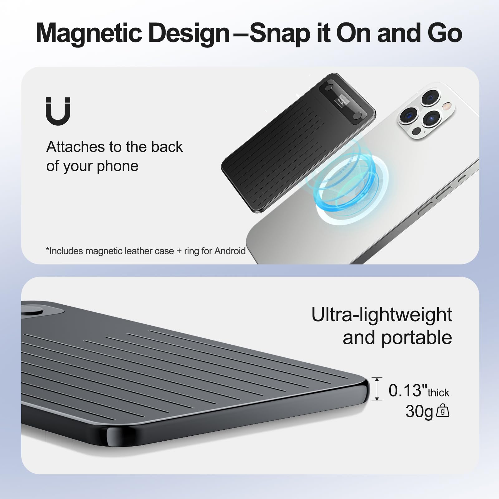 Note Pro - Grabadora de voz AI de 64 GB con transcripción, traduce en tiempo real 100 idiomas, minutos de reuniones de IA y mapas mentales, diseño magnético, batería de 400 mAh