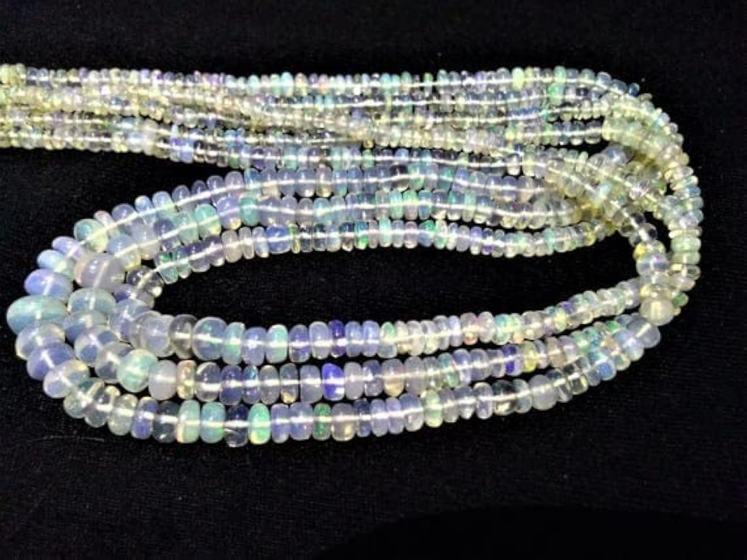 Opal éthiopien perles rondelles naturelles haut de gamme pour création bijoux fins