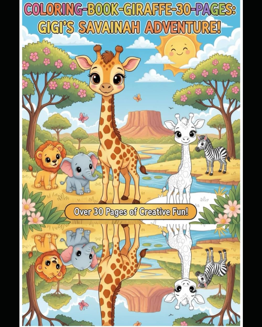 Kids girraffe coloring books: children colouring book