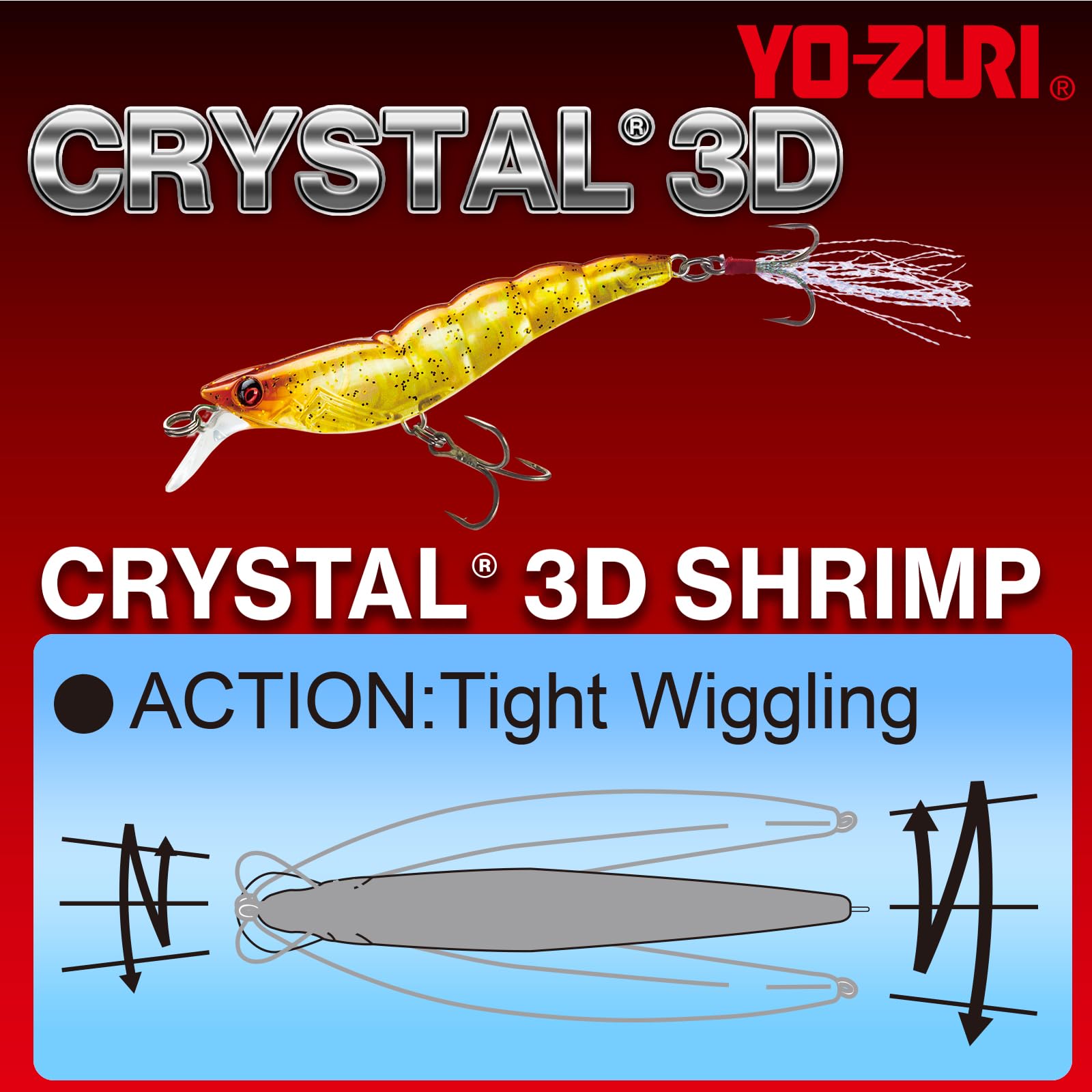 Amazon.com : Yo-Zuri R1161-HOV Crystal 3D Shrimp Slow Sinking Lure