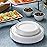 SETUP [60 Piece Combo Silver Trim Plastic Plates - Premium Heavy-Duty 30 Disposable 10.25 Dinner Party Plates and 30 Disposable 7.5 Salad Plates