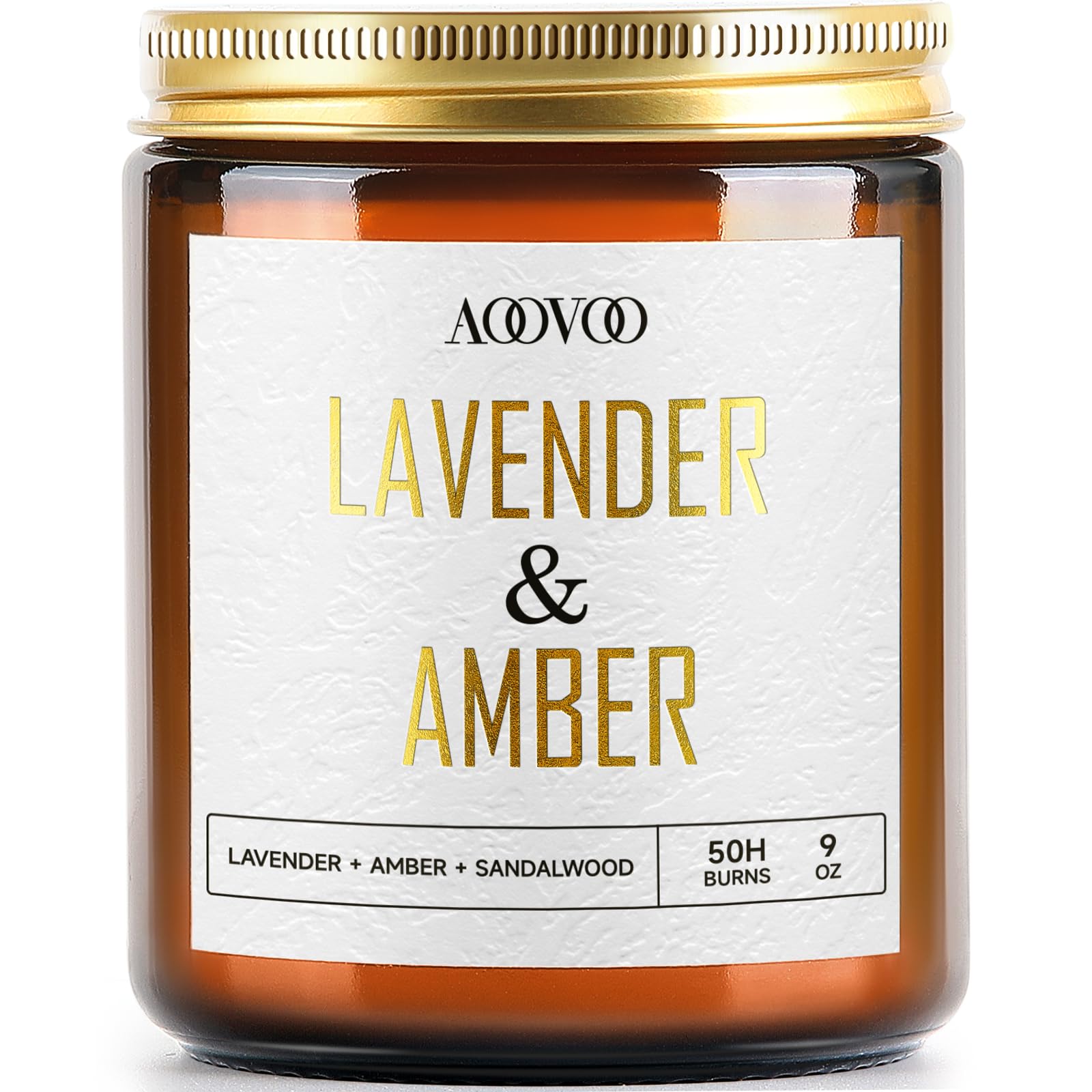 AOOVOO Lavendel Bernstein Duftkerze, Aromatherapiekerze, Sojakerze für den Hausgebrauch