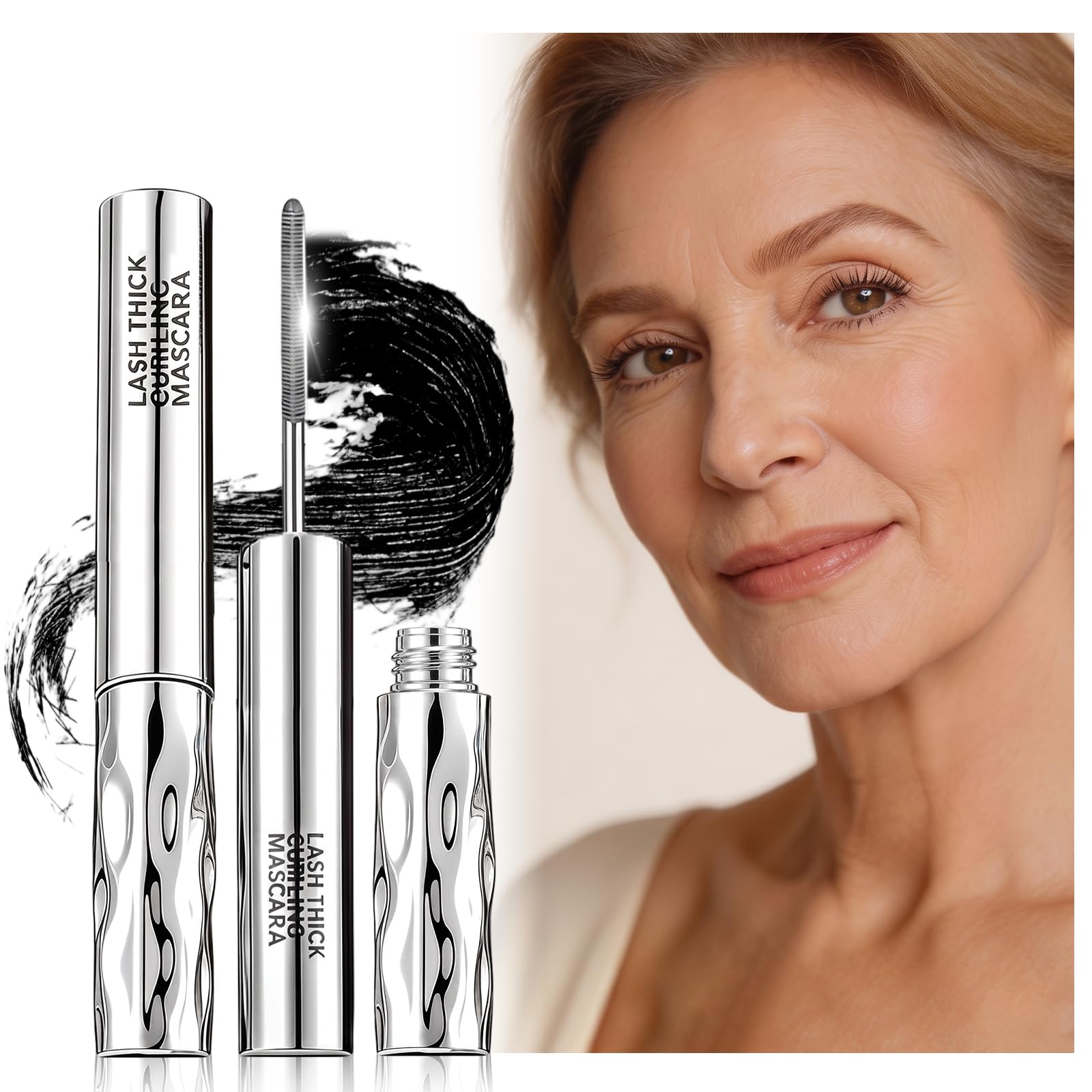 Tubing Mascara for Older Women 60 Plus, Lengthening & Curling, Black